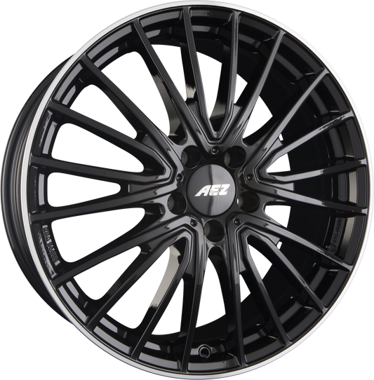 AEZ Berlin BLACK - Black Polished Lip Alufelge 7.5x18 Zoll ET44 LK 5x112 ML66.6 – Bild 2