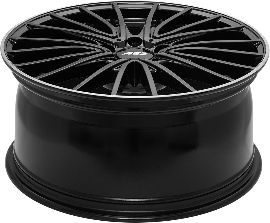 AEZ Berlin black/polished lip 7.5x19 ET49 - LK5/112 ML66.6