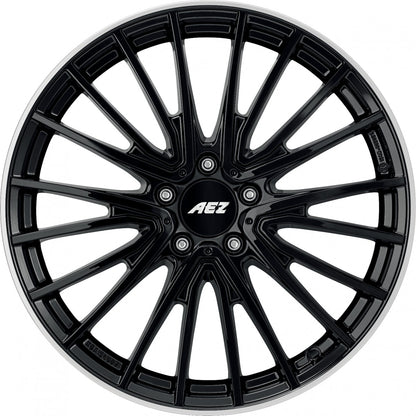 AEZ Berlin black/polished lip 8x19 ET38 - LK5/112 ML66.6