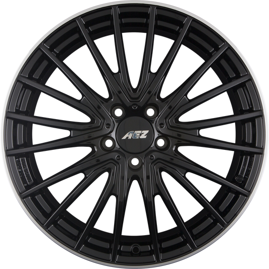 AEZ Berlin BLACK - Black Polished Lip Alufelge 8.5x19 Zoll ET55.2 LK 5x112 ML66.6