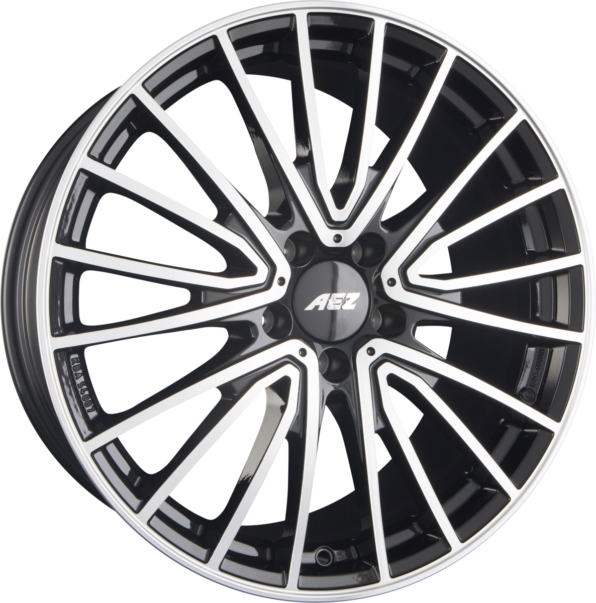 AEZ Berlin DARK - Black Polished Alufelge 8.5x19 Zoll ET40 LK 5x114.3 ML64.1 – Bild 2