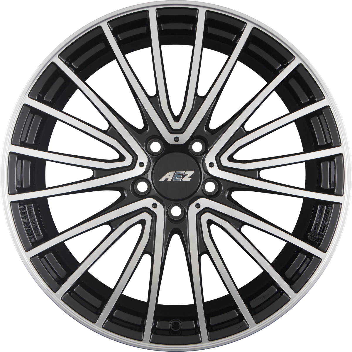 AEZ Berlin DARK - Black Polished Alufelge 8.5x18 Zoll ET56 LK 5x112 ML66.6
