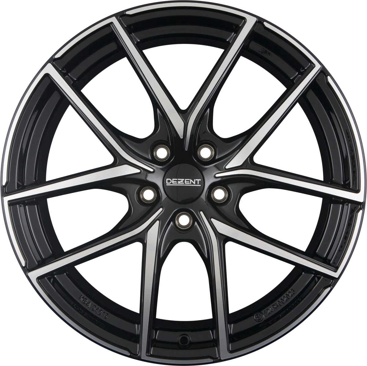 Dezent TO DARK - Schwarz Frontpoliert Alufelge 7.5x18 Zoll ET50.5 LK 5x108 ML63.4