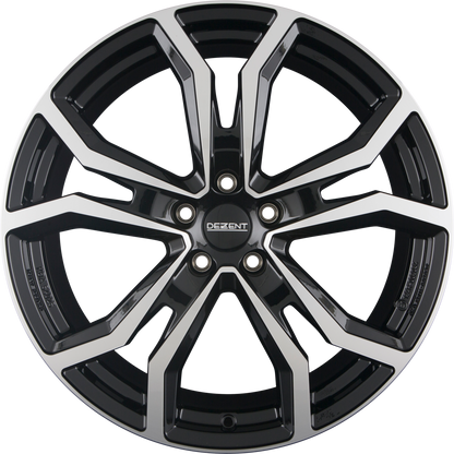 Dezent TV DARK - Schwarz Frontpoliert Alufelge 7.5x18 Zoll ET49.5 LK 5x114.3 ML67.1