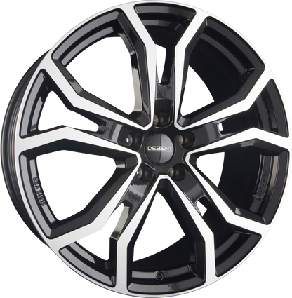 Dezent TV DARK - Schwarz Frontpoliert Alufelge 7.5x18 Zoll ET49.5 LK 5x114.3 ML67.1 – Bild 2