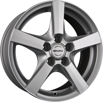Enzo H Silver Alufelge 7x17 Zoll ET38 LK 5x112 ML70.1 – Bild 2