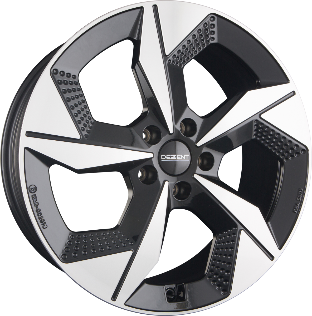 Dezent AO DARK - Schwarz Frontpoliert Alufelge 7.5x19 Zoll ET32 LK 5x112 ML66.6 – Bild 2