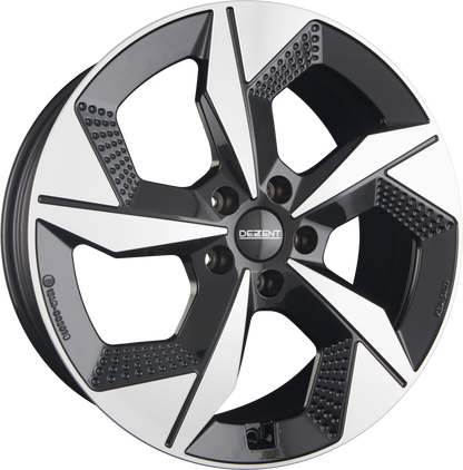 Dezent AO DARK - Schwarz Frontpoliert Alufelge 8x19 Zoll ET40 LK 5x114.3 ML64.1 – Bild 2