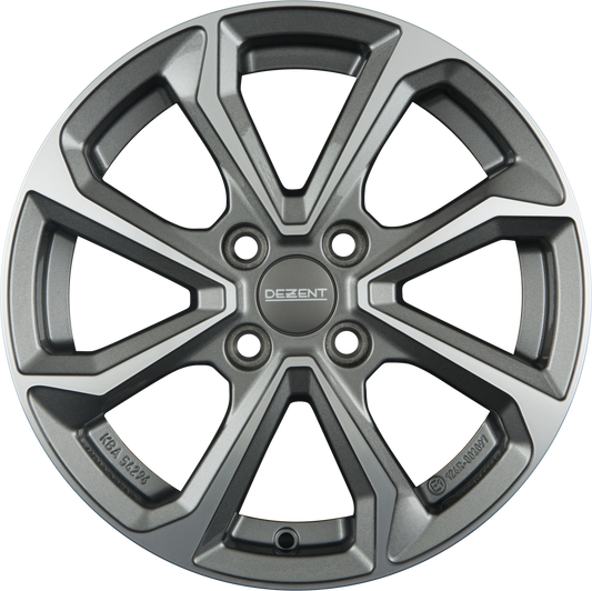 Dezent KT DARK - Gunmetal Polished Alufelge 6x16 Zoll ET49 LK 4x100 ML54.1