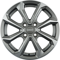 Dezent KT DARK - Gunmetal Polished Alufelge 6x16 Zoll ET49 LK 4x100 ML54.1