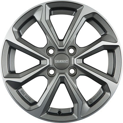 Dezent KT DARK - Gunmetal Polished Alufelge 6x16 Zoll ET49 LK 4x100 ML54.1