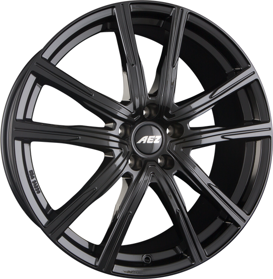 AEZ Montreal BLACK - Schwarz Glänzend Alufelge 7x19 Zoll ET47.5 LK 5x108 ML63.4 – Bild 2