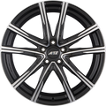 AEZ Montreal DARK - Schwarz Glänzend Frontpoliert Alufelge 7.5x18 Zoll ET48 LK 5x112 ML70.1