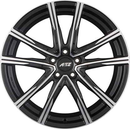 AEZ Montreal DARK - Schwarz Glänzend Frontpoliert Alufelge 7.5x18 Zoll ET48 LK 5x112 ML70.1
