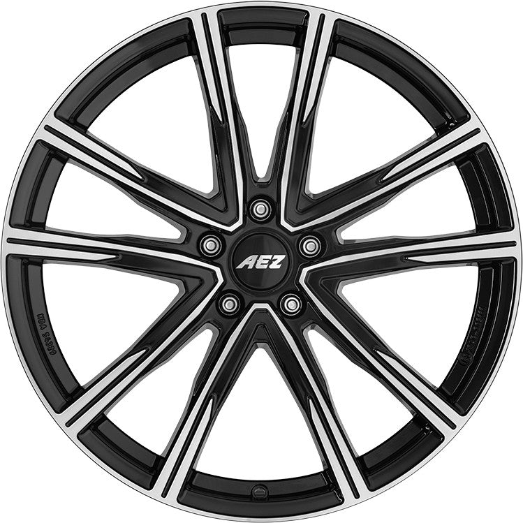 AEZ Montreal black/polished 8x20 ET40 - LK5/114.3 ML71.6