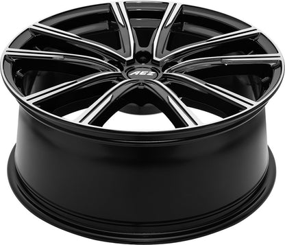AEZ Montreal black/polished 8x20 ET40 - LK5/114.3 ML71.6