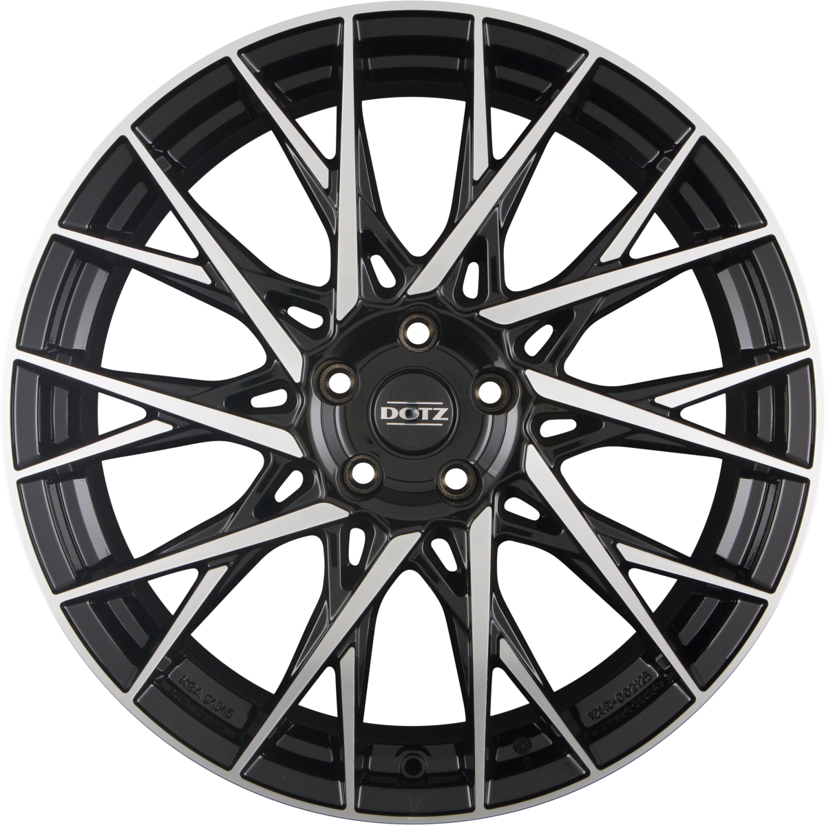 Dotz Fuji DARK - Schwarz Frontpoliert Alufelge 7.5x18 Zoll ET50 LK 5x112 ML57.1