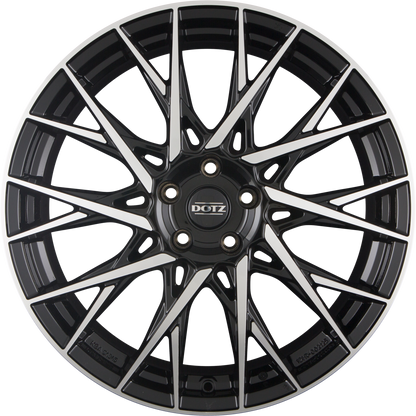 Dotz Fuji DARK - Schwarz Frontpoliert Alufelge 7.5x18 Zoll ET50 LK 5x112 ML57.1
