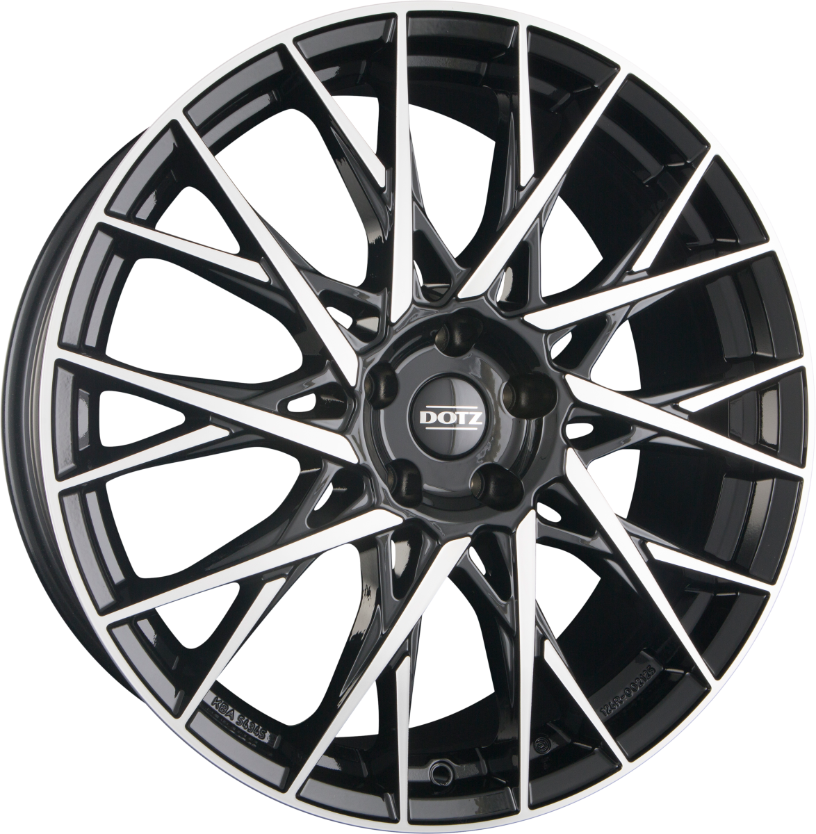 Dotz Fuji DARK - Schwarz Frontpoliert Alufelge 8x19 Zoll ET50 LK 5x112 ML70.1 – Bild 2