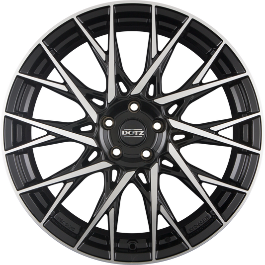 Dotz Fuji DARK - Schwarz Frontpoliert Alufelge 8x20 Zoll ET40 LK 5x108 ML70.1