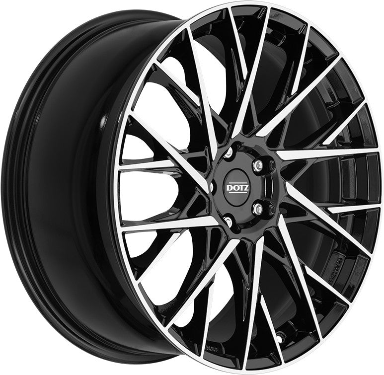Dotz Fuji DARK - Schwarz Frontpoliert Alufelge 9x20 Zoll ET28 LK 5x112 ML70.1 – Bild 3