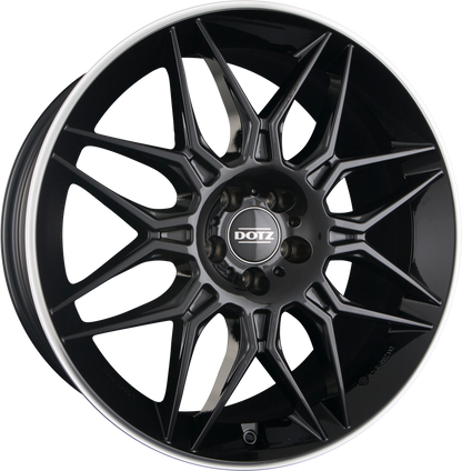 Dotz Longbeach DARK - Schwarz Glänzend Poliertes Horn Alufelge 10x20 Zoll ET22 LK 5x112 ML66.6 – Bild 2