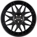 Dotz Longbeach DARK - Schwarz Glänzend Poliertes Horn Alufelge 10x20 Zoll ET43 LK 5x112 ML66.6