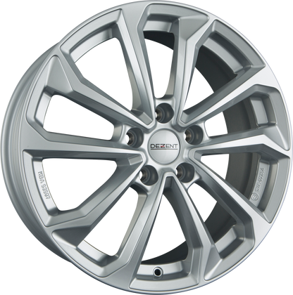 Dezent KS SILVER - Silber Alufelge 7x17 Zoll ET52 LK 5x114.3 ML67.1 – Bild 2