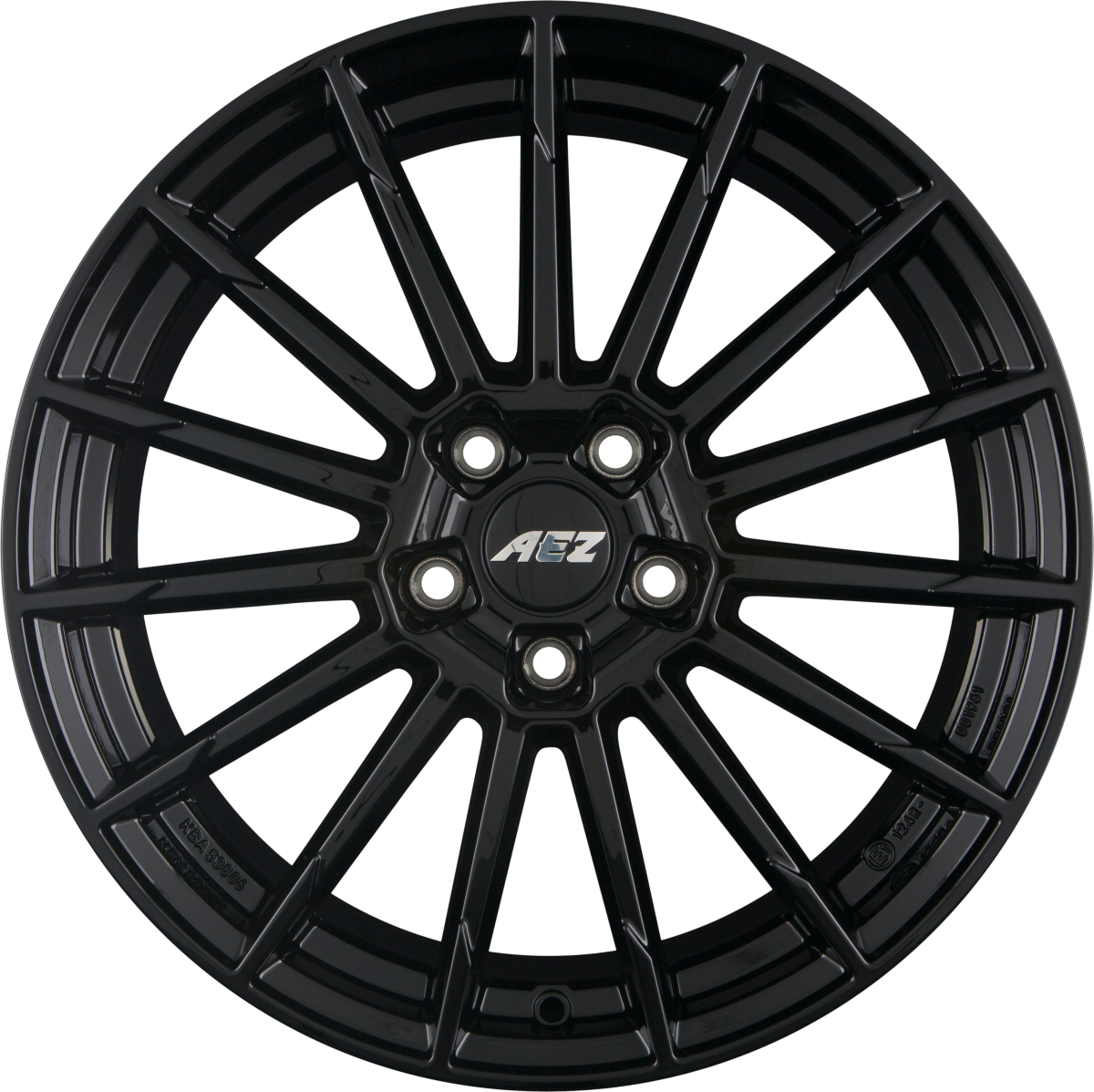 AEZ Atlanta BLACK - Schwarz Glänzend Alufelge 8x19 Zoll ET46 LK 5x112 ML66.6