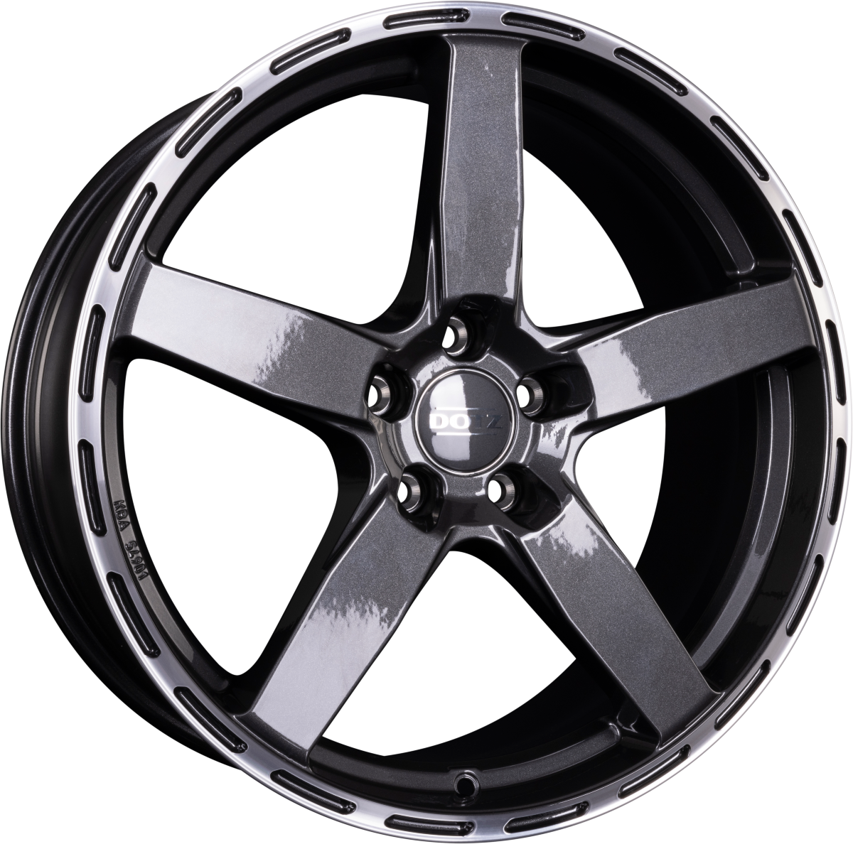Dotz Marinabay DARK - Gunmetal Poliertes Horn Alufelge 9.5x19 Zoll ET40 LK 5x120 ML72.6 – Bild 2
