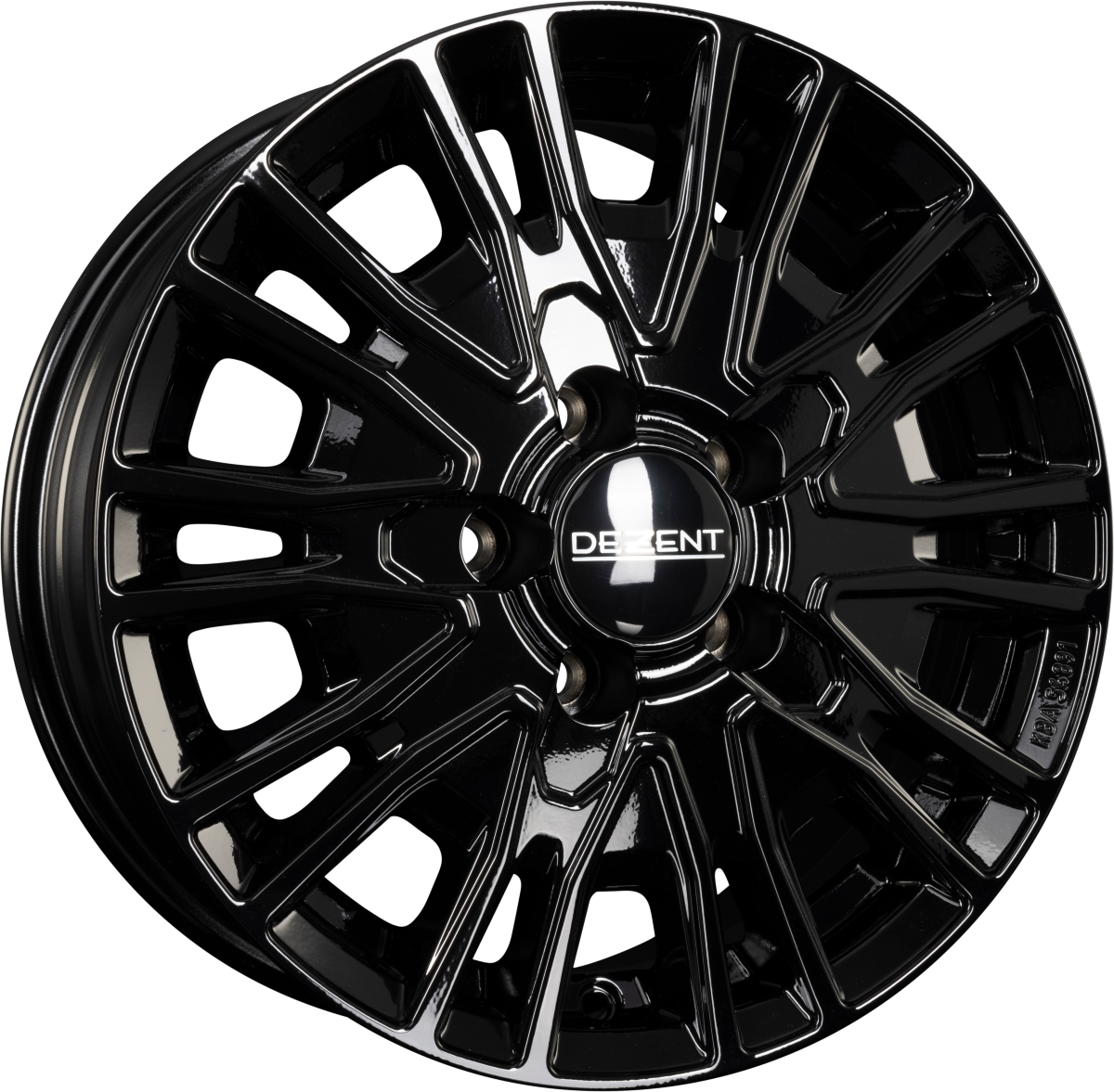 Dezent KE BLACK - Schwarz Alufelge 6.5x16 Zoll ET48 LK 5x114.3 ML66.1 – Bild 2