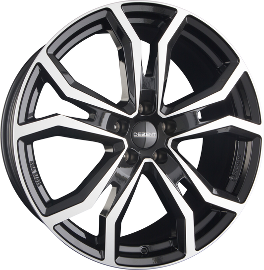 Dezent TV DARK - Schwarz Frontpoliert Alufelge 9x19 Zoll ET50 LK 5x112 ML57.1 – Bild 2