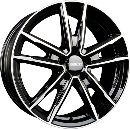 Dezent KF DARK - Schwarz Frontpoliert Alufelge 6.5x17 Zoll ET50 LK 5x114.3 ML60.1 – Bild 2