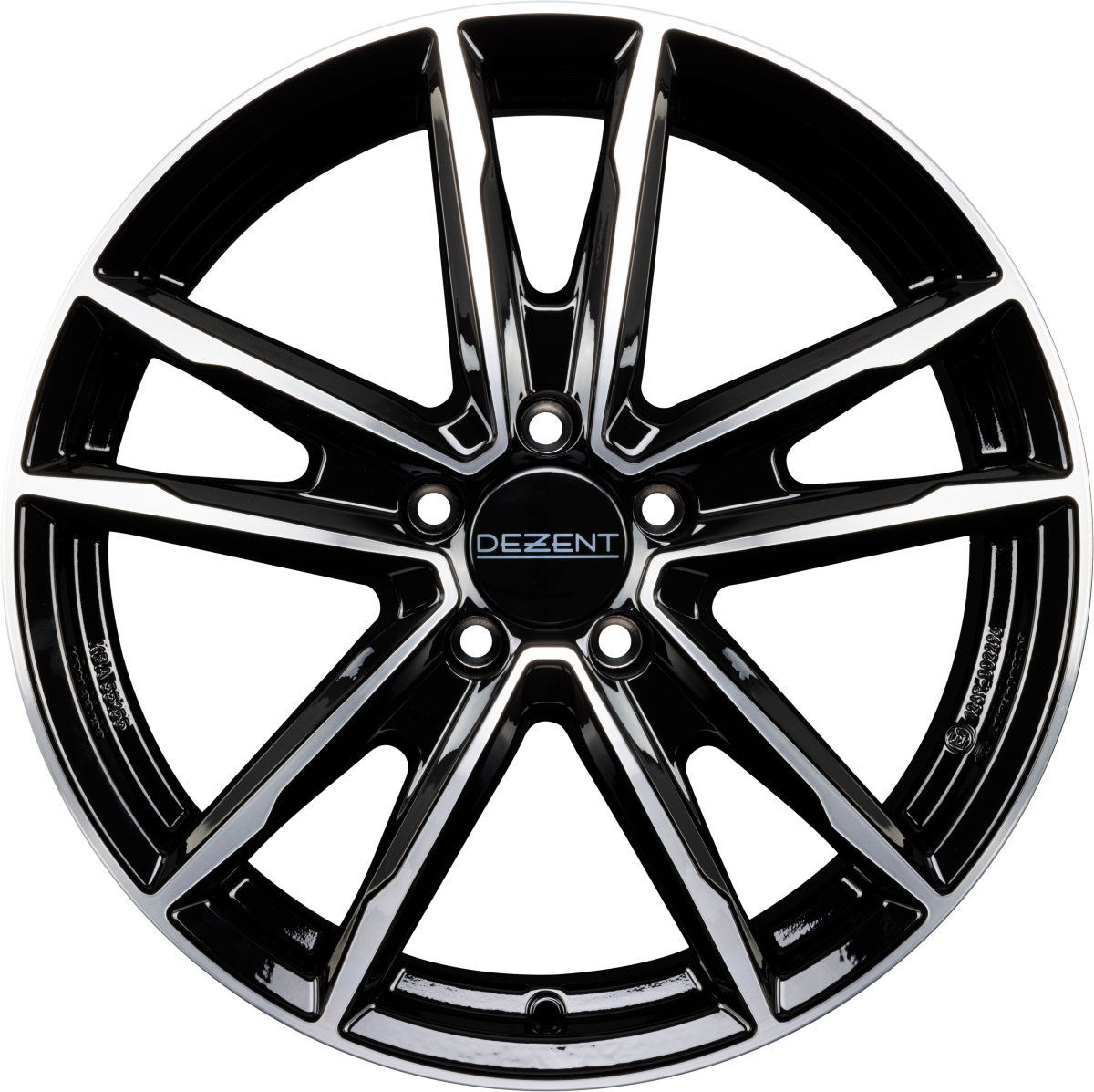 Dezent KF DARK - Schwarz Frontpoliert Alufelge 7x17 Zoll ET40 LK 5x114.3 ML66.1
