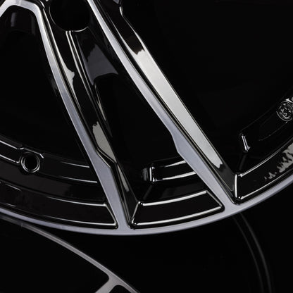 Dezent KF DARK - Schwarz Frontpoliert Alufelge 7x19 Zoll ET47.5 LK 5x108 ML63.4 – Bild 4