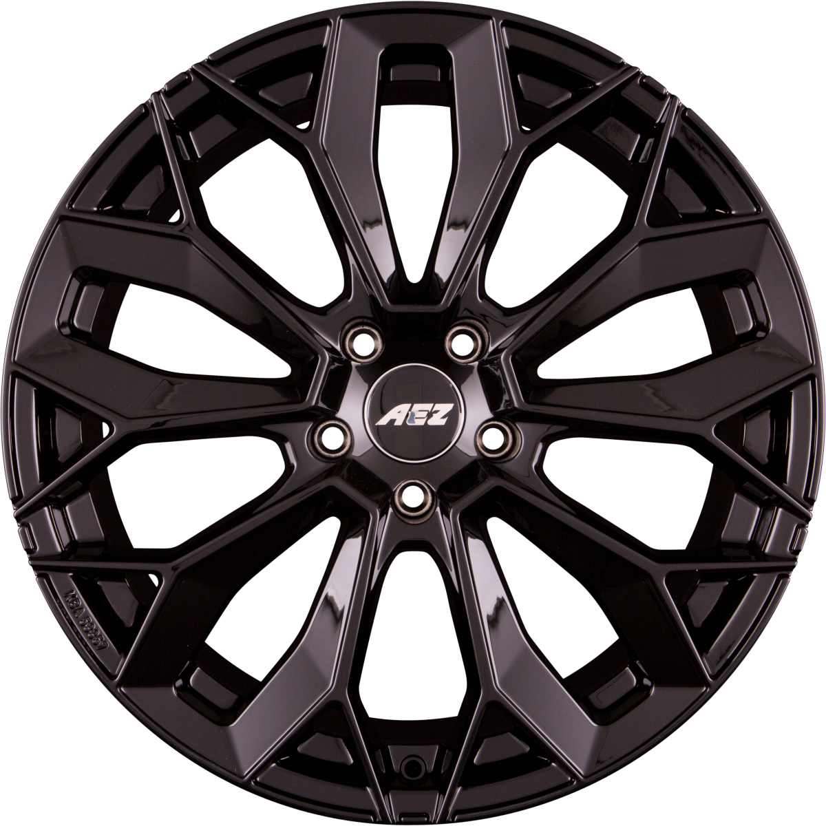 AEZ Leipzig BLACK - Schwarz Glänzend Alufelge 9.5x22 Zoll ET42 LK 5x112 ML66.6