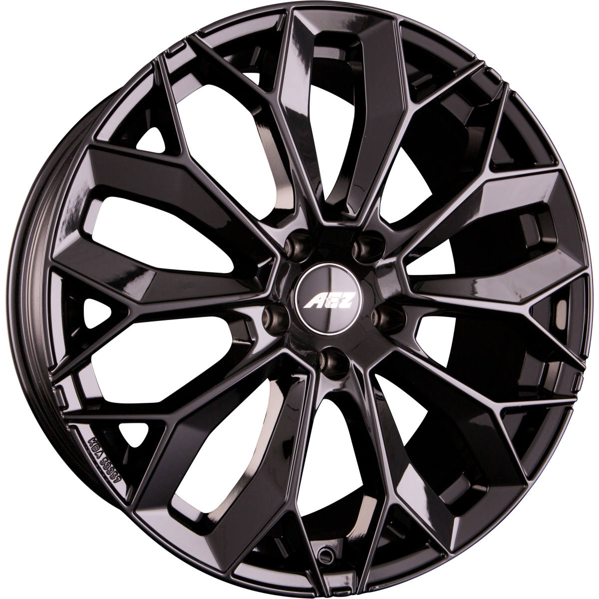 AEZ Leipzig BLACK - Schwarz Glänzend Alufelge 9.5x22 Zoll ET42 LK 5x112 ML66.6 – Bild 2