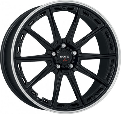 Dotz Sonoma black matt/polished lip 8.5x19 ET38 - LK5/112 ML57.1