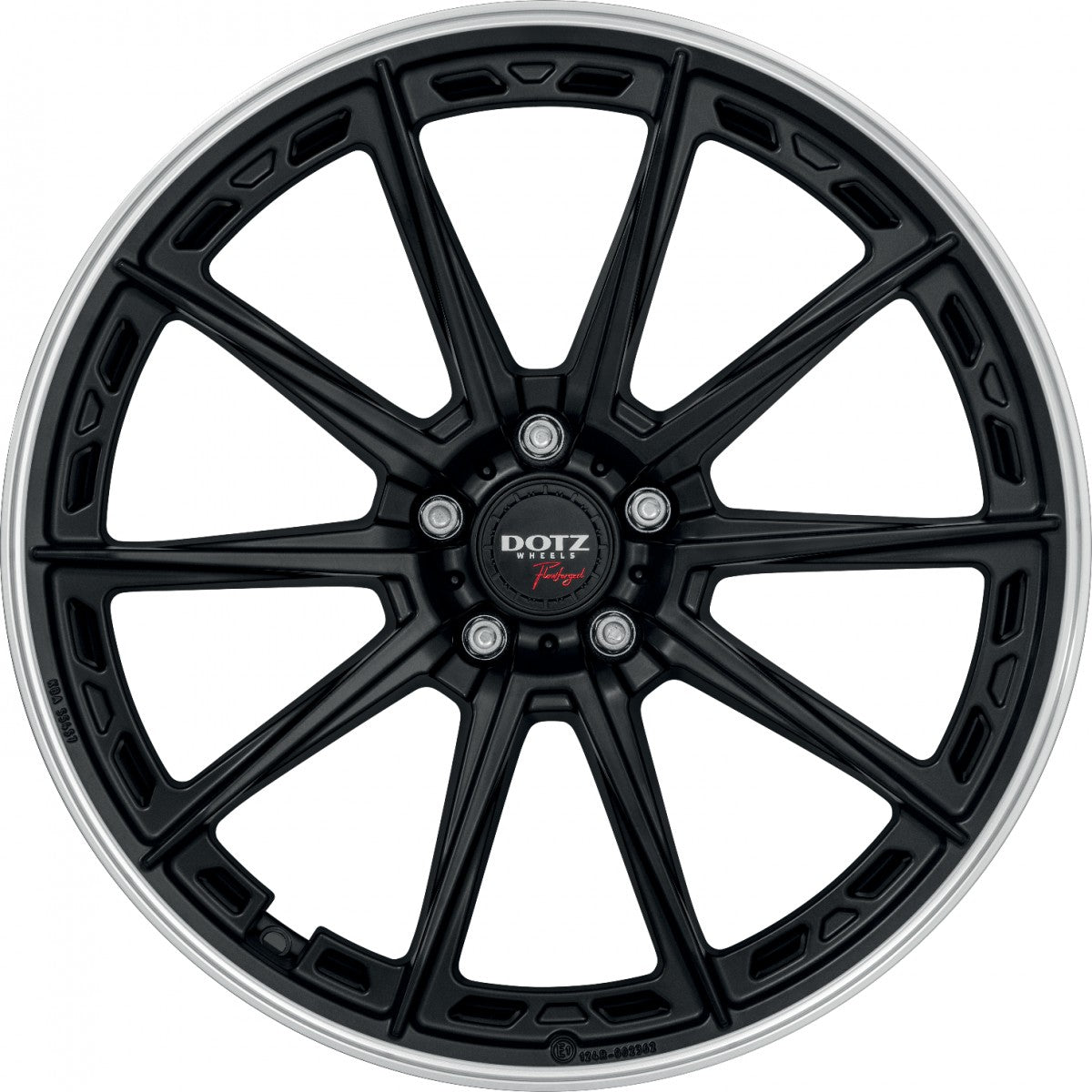 Dotz Sonoma black matt/polished lip 9.5x19 ET44 - LK5/112 ML70.1 – Bild 2