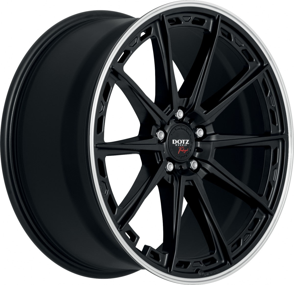 Dotz Sonoma black matt/polished lip 9.5x19 ET44 - LK5/112 ML70.1 – Bild 3