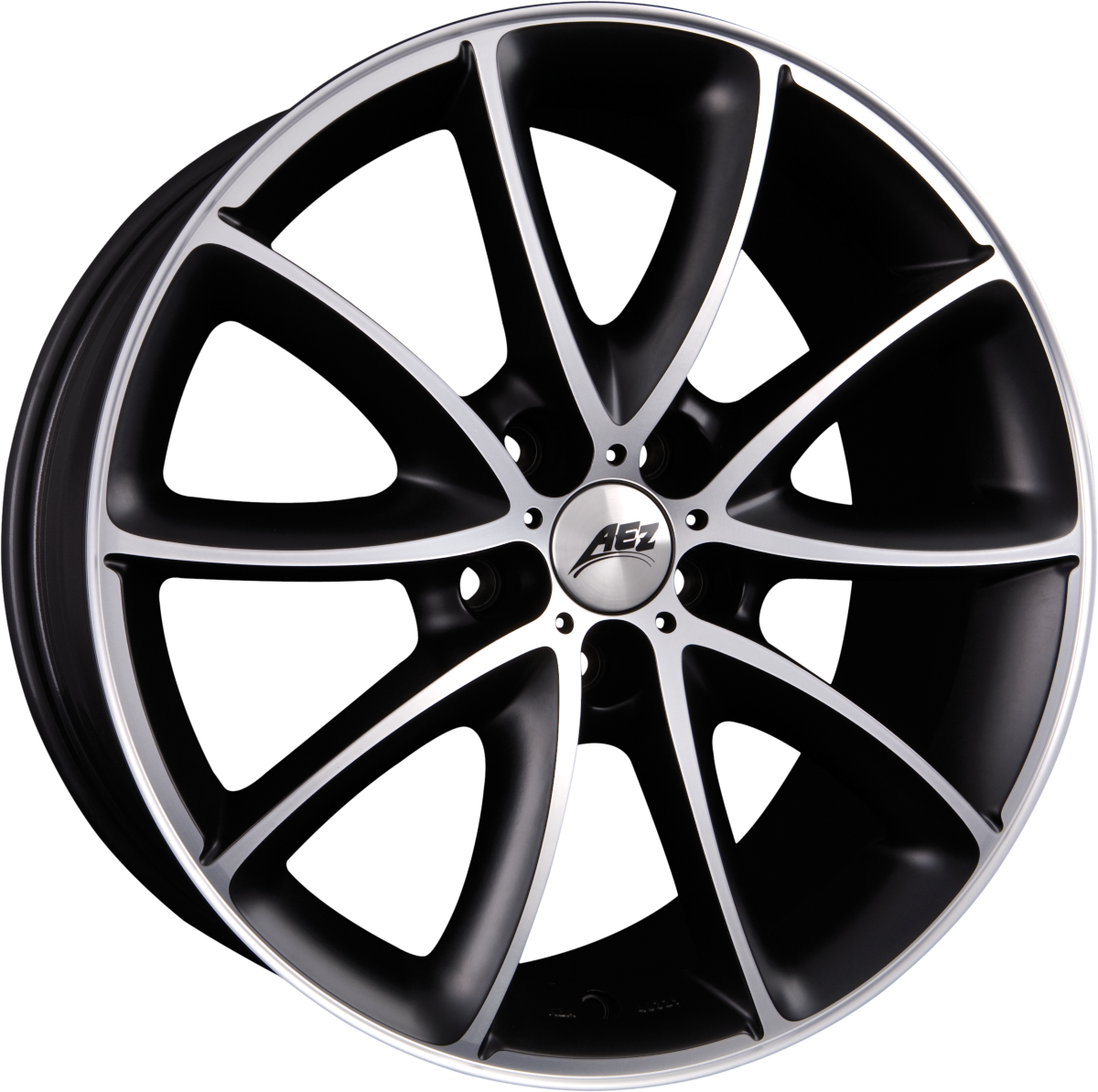 AEZ Excite DARK Matt-Schwarz Frontpoliert Alufelge 7.5x17 Zoll ET48 LK 5x112 ML70.1 – Bild 2