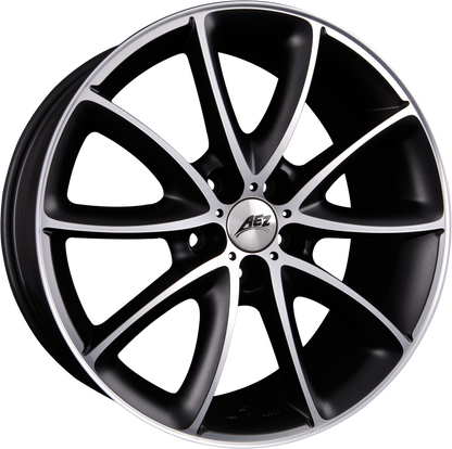 AEZ Excite DARK Matt-Schwarz Frontpoliert Alufelge 7.5x17 Zoll ET48 LK 5x112 ML70.1 – Bild 2