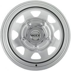 Dotz Extreme silver Stahlfelge 8x15 Zoll ET-35 LK 5x139.7 ML110