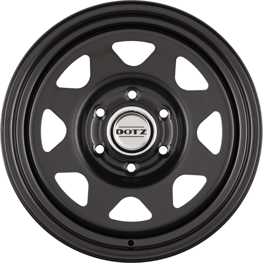 Dotz Pharao DARK Matt Black - Offroad Stahlfelge 6x15 Zoll ET45 LK 5x139.7 ML110.1