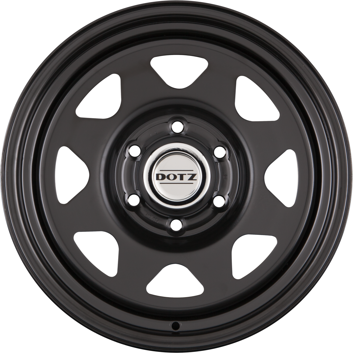Dotz Pharao DARK Matt Black - Offroad Stahlfelge 6x15 Zoll ET45 LK 5x139.7 ML110.1