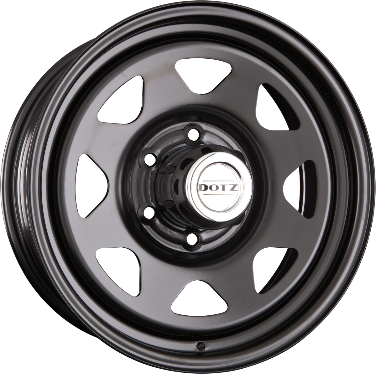 Dotz Pharao DARK Matt Black - Offroad Stahlfelge 6x15 Zoll ET45 LK 5x139.7 ML110.1 – Bild 2