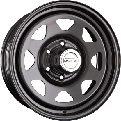 Dotz Pharao DARK Matt Black - Offroad Stahlfelge 6x15 Zoll ET45 LK 5x139.7 ML110.1 – Bild 2