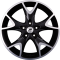 AEZ Phoenix DARK Matt-Schwarz Frontpoliert Alufelge 9x20 Zoll ET48 LK 5x130 ML71.6