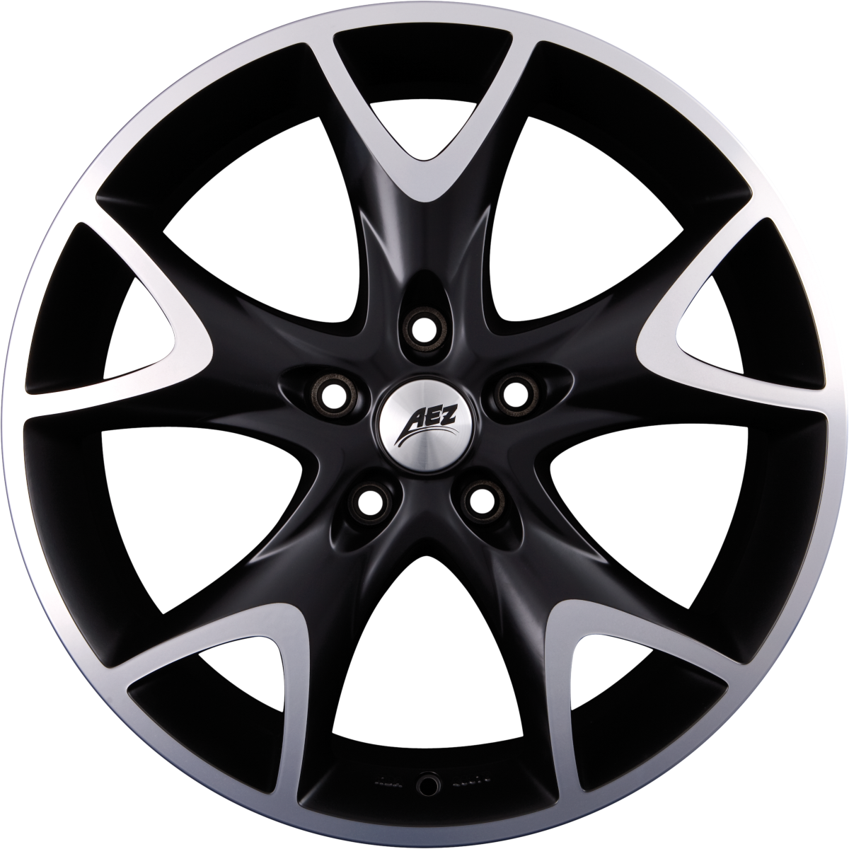 AEZ Phoenix DARK Matt-Schwarz Frontpoliert Alufelge 9x20 Zoll ET48 LK 5x130 ML71.6
