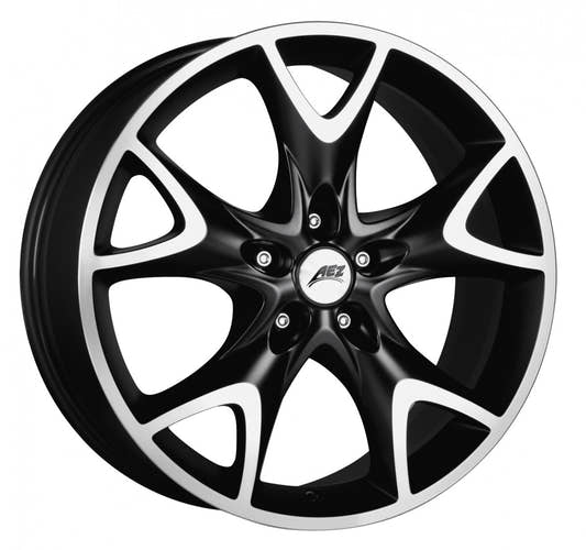 AEZ Phoenix DARK Matt-Schwarz Frontpoliert Alufelge 9x20 Zoll ET48 LK 5x130 ML71.6